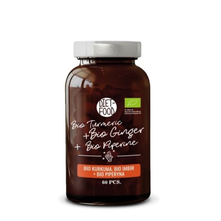 Bio Kurkuma, Imbir i Czarny Pieprz 30 g - 60 tab.
