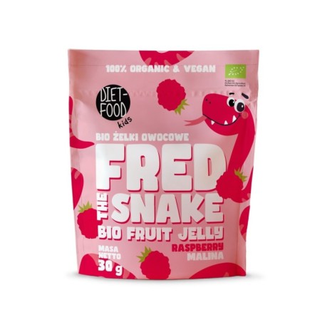 Bio Fruit Jelly Fred The Snake - Raspberry 30 g