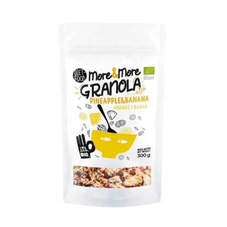 Bio Granola More&More - Ananas i Banan 300 g